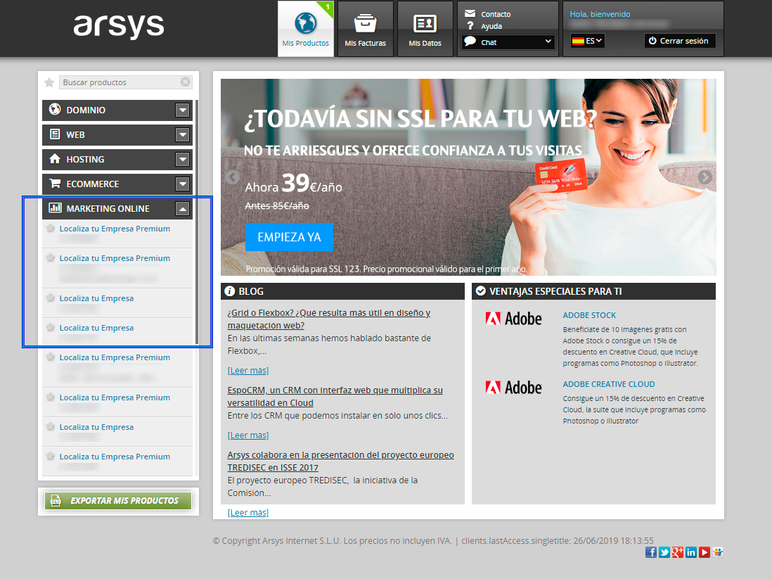 Apartado Marketing Online